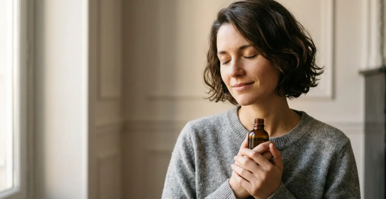 Moment de sérénité avec huile de CBD dans un environnement apaisant français