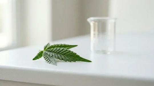 Représentation symbolique du CBD thérapeutique et de la recherche scientifique