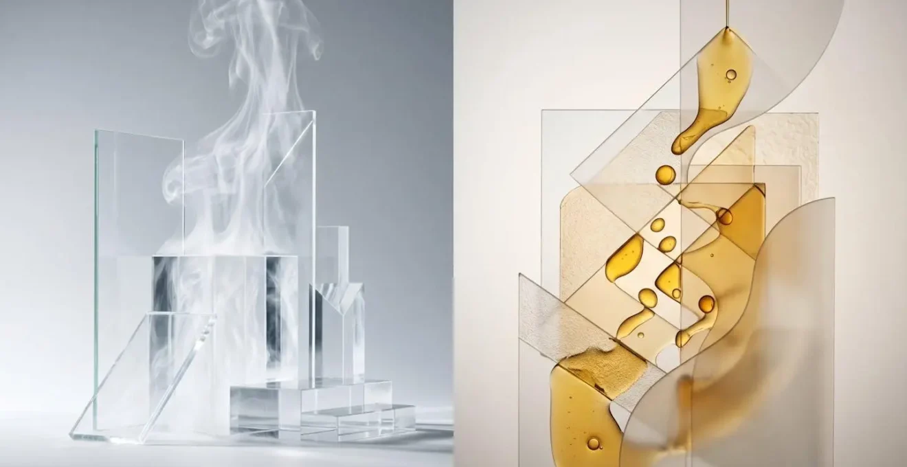 Illustration métaphorique montrant la différence d'absorption entre la vape CBD (vapeur rapide) et l'huile (gouttes lentes)