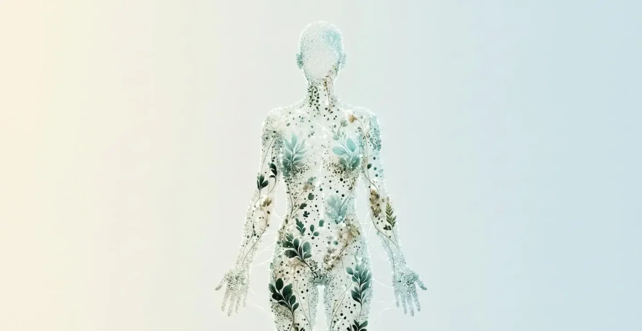 Représentation symbolique du système endocannabinoïde dans le corps humain