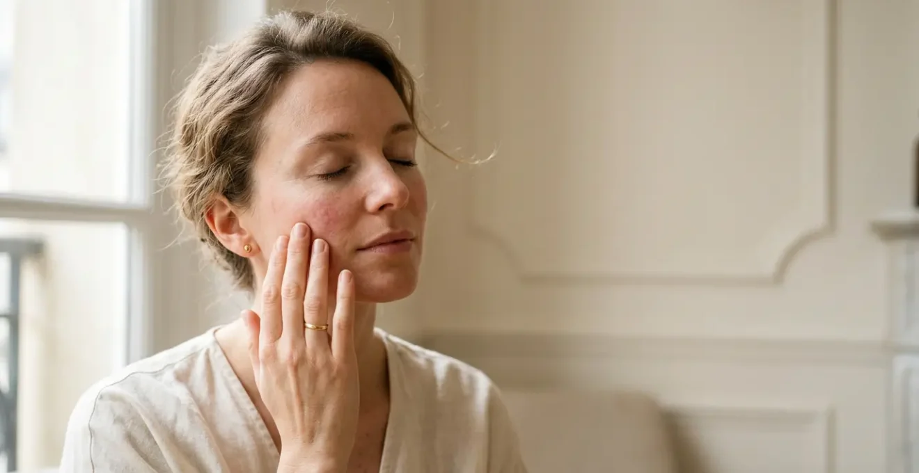 Transformation cutanée progressive grâce aux cosmétiques au CBD sur une peau sensible