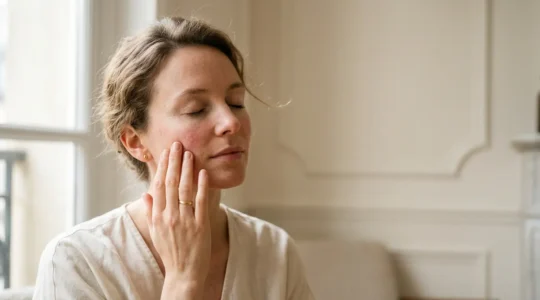 Transformation cutanée progressive grâce aux cosmétiques au CBD sur une peau sensible